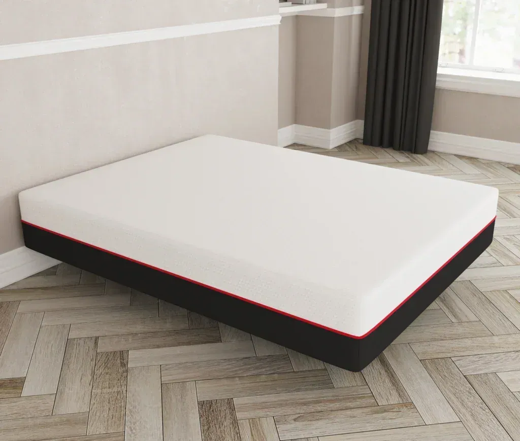 A supportive mattress in a bright bedroom